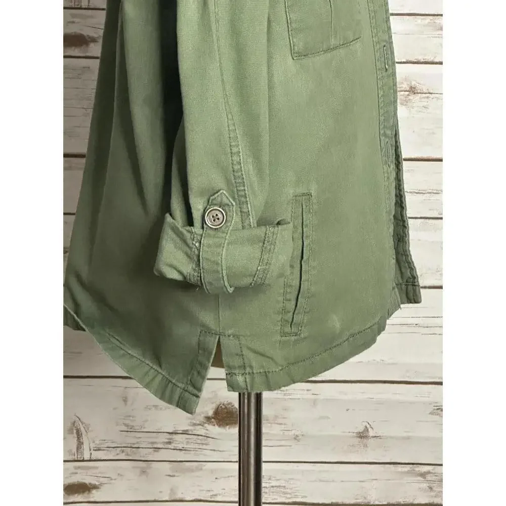 Gymboree unisex olive green Wild At Heart cotton utility jacket Size M(7-9)